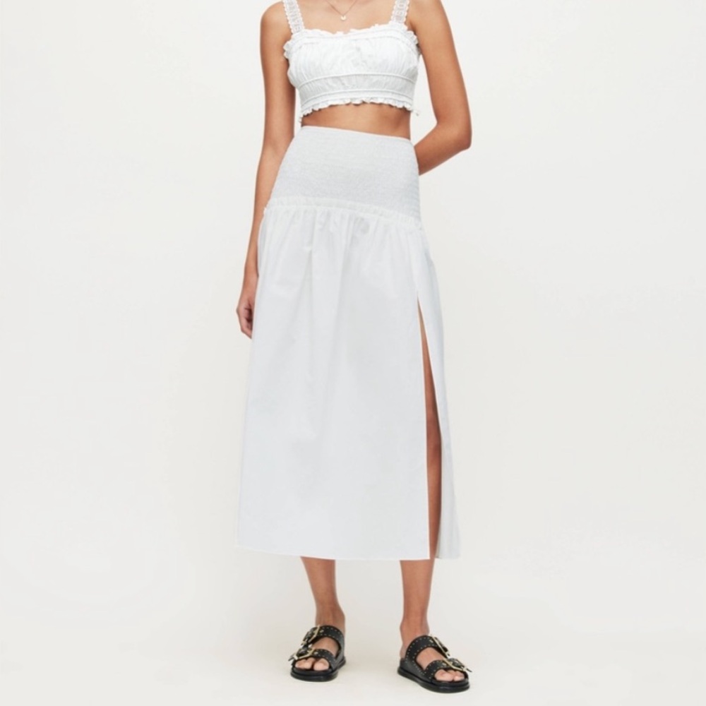 NWT All Saints Alex Gathered Maxi Skirt